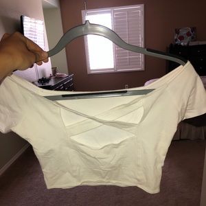 Off the shoulder crop top
